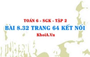Bài 8.32 trang 64 Toán 6 Tập 2 Kết nối tri thức
